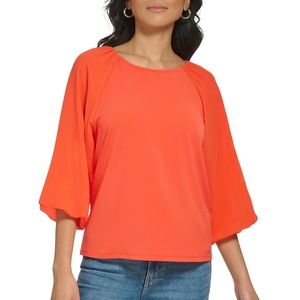 Calvin Klein 3/4 balloon sleeve blouse 1X